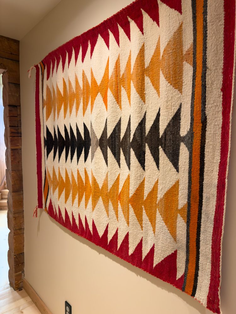 Log Cabin Hallway Triangle Tapestry